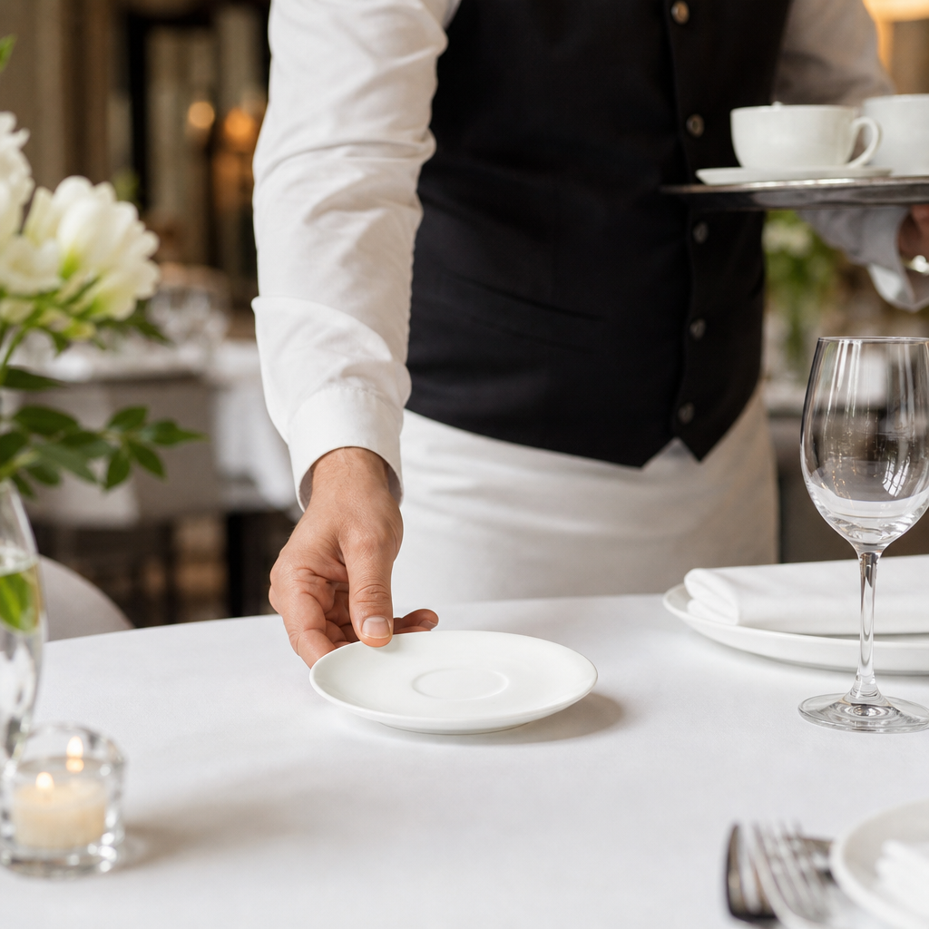 Tea Saucers 150mm Bone China for Fine Dining (Pack of 12)