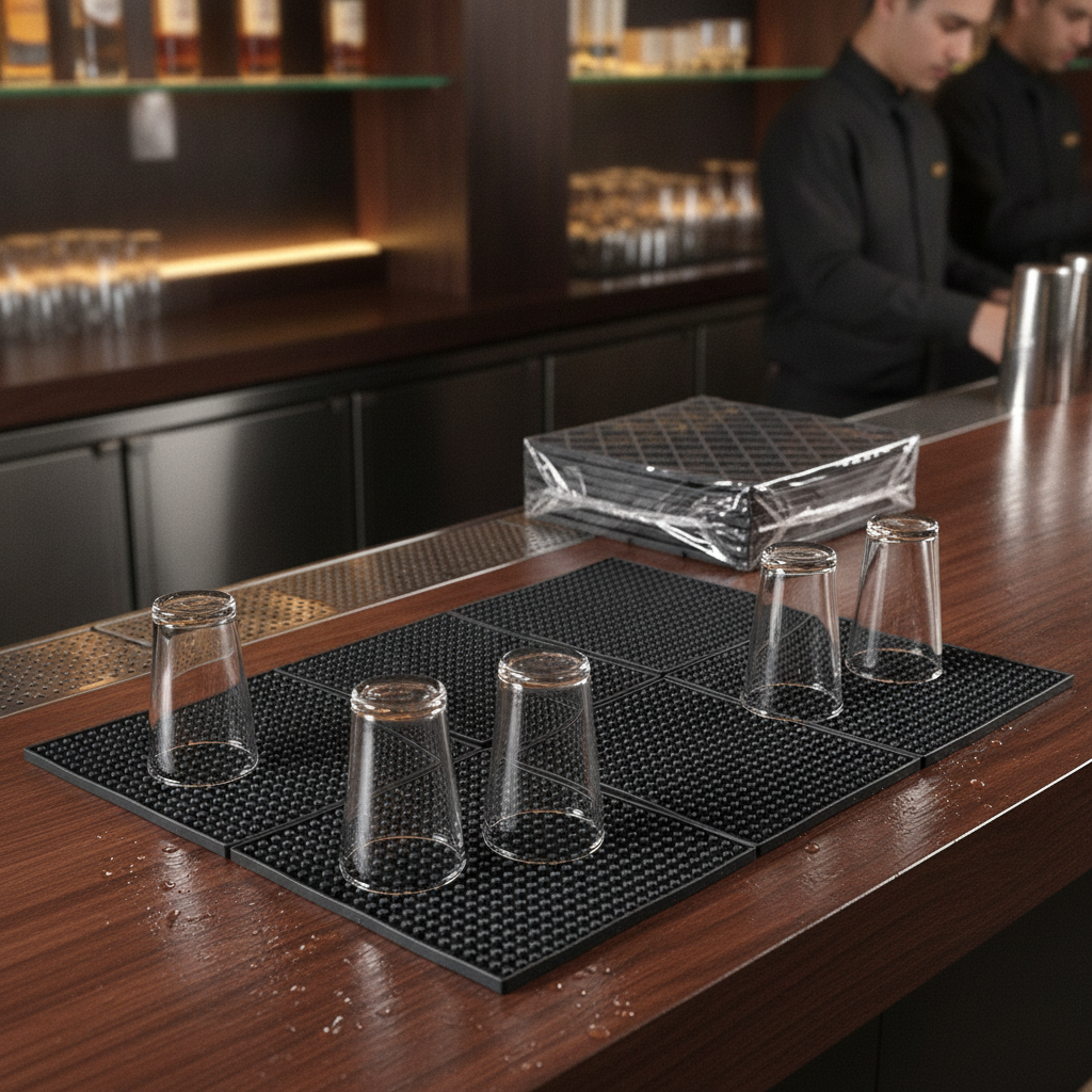 Plastic Interlocking Glass Mats 305mm for Bar Use (Pack of 10)