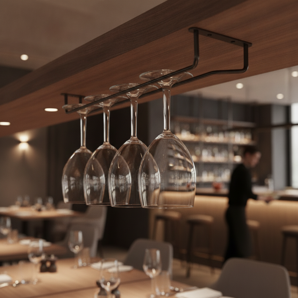 Stainless Steel Glass Hanger 406mm for Elegant Stemware Display