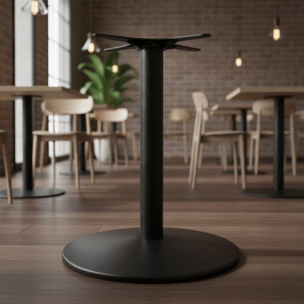 Cast Iron Round Table Base 550x550mm for Indoor Dining Areas