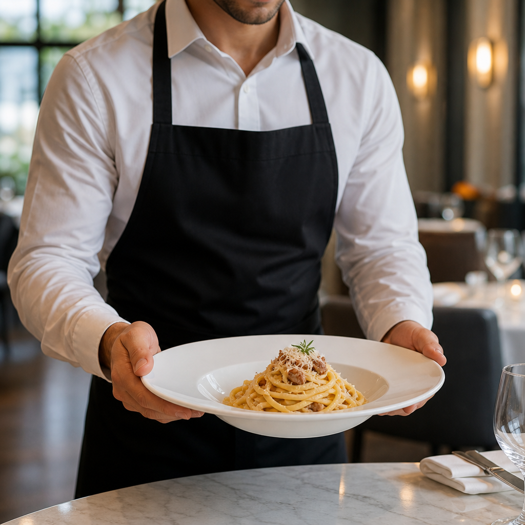 Round Pasta Plates 305mm Porcelain for Restaurants & Cafés (Pack of 12)