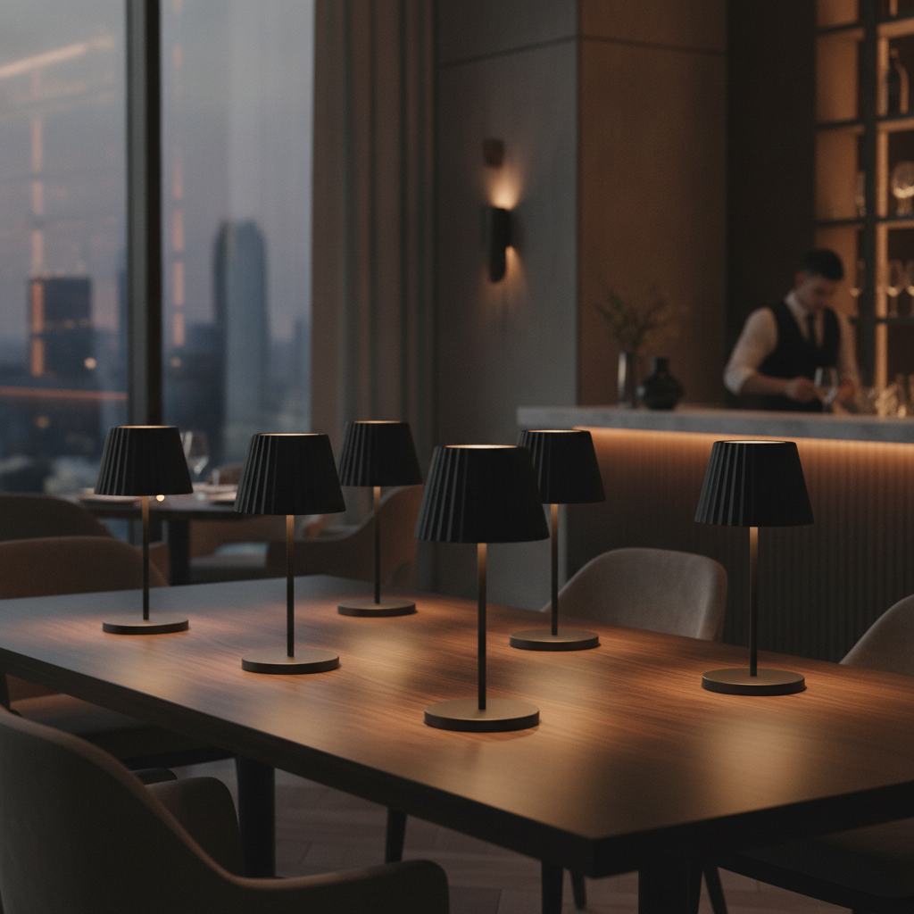 Die Cast Aluminium Cordless Table Lamp 260mm for Indoor & Outdoor Use (Pack of 6)