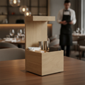 Oiled Oak Table Caddy 310mm for Organising Dining Spaces