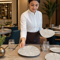 Plates 254mm Grey Vitrified Ceramic for Dining (Pack of 12)