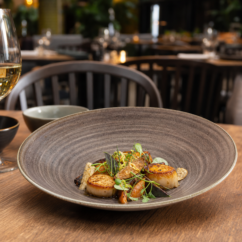 Stonecast Raw Coupe Bowls in Brown for Restaurants & Cafés