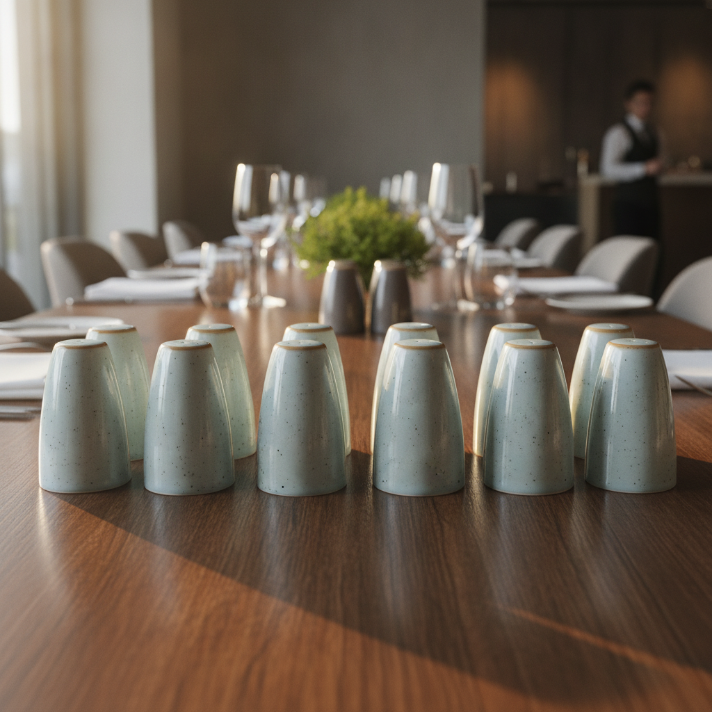 Super Vitrified Ceramic Salt Shakers 70mm for Dining Tables (Pack of 12)