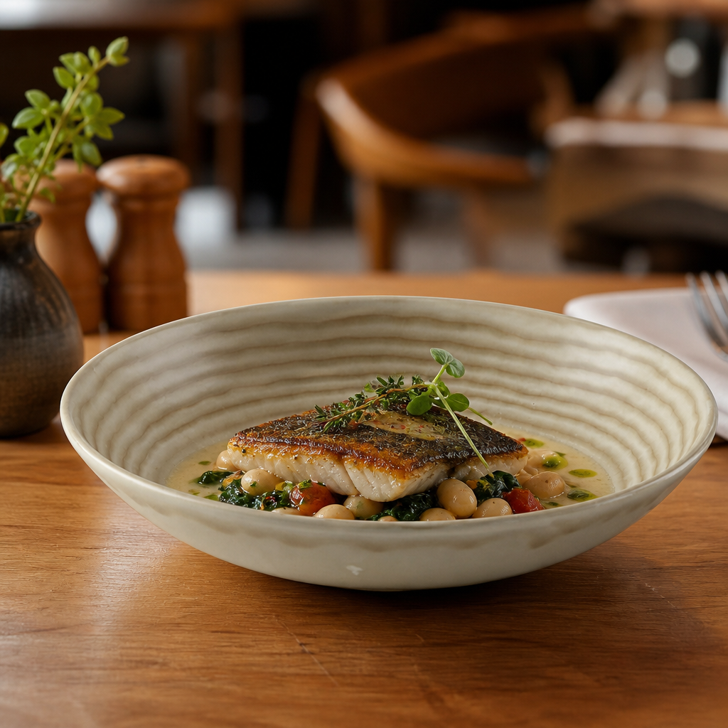 Norse Coupe Bowls in Beige Vitrified China for Professional Use