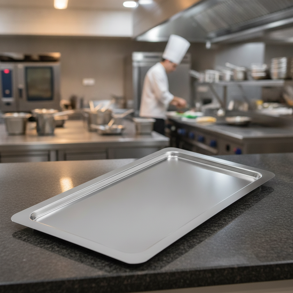 Stainless Steel Rectangular Tray 1/1 GN for Catering & Hospitality