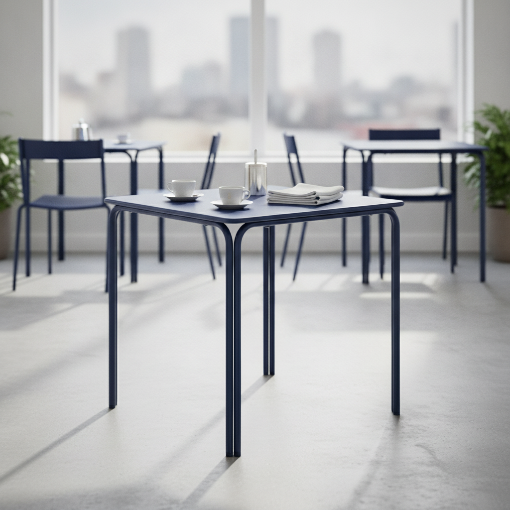 Steel Square Table 700x700mm for Restaurants & Cafés