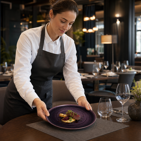 Deep Coupe Plates Purple Vitrified Ceramic, Vitrified Ceramic, pack of 12