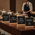 Wood Mini Elegant Tableboard 100mm for Buffet Display (Pack of 4)