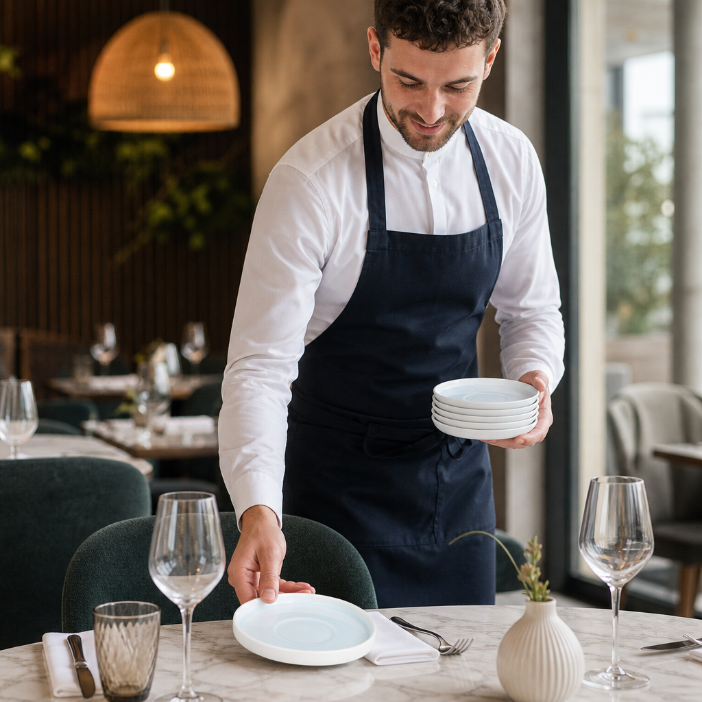 Saucers 155mm Aqua Porcelain for Stylish Table Settings (Pack of 6)