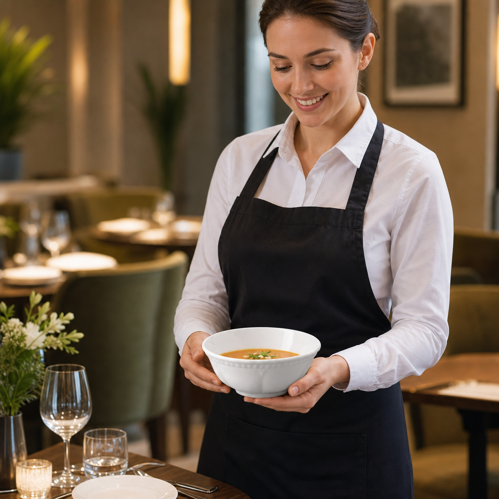 Soup Bowls 384ml White Porcelain for Catering Establishments (Pack of 24)