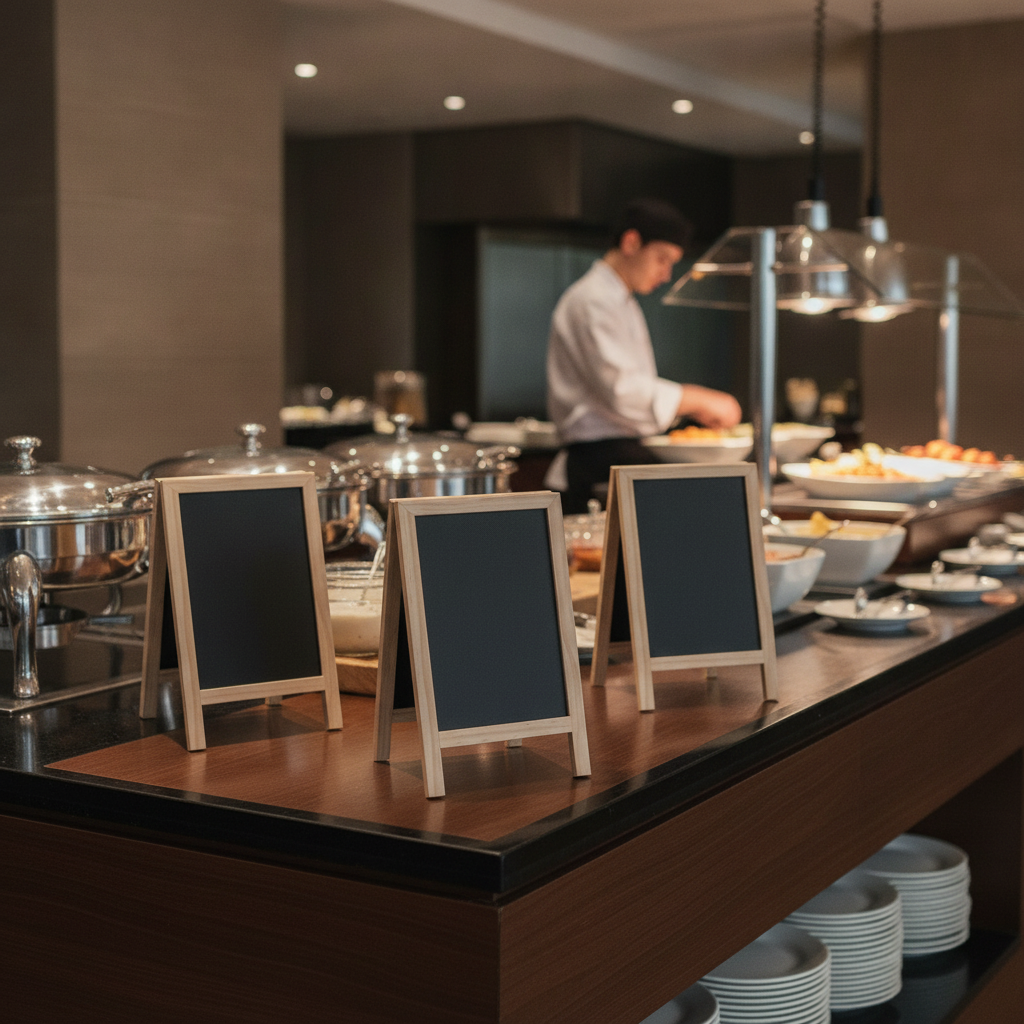 Wood Mini Folding Board for Buffet Display