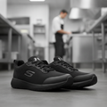 Mesh Slip Resistant Trainers for Work in Black
