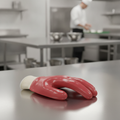 PVC Fully Coated Red Gloves for Kitchen Safety (Pack of 1)