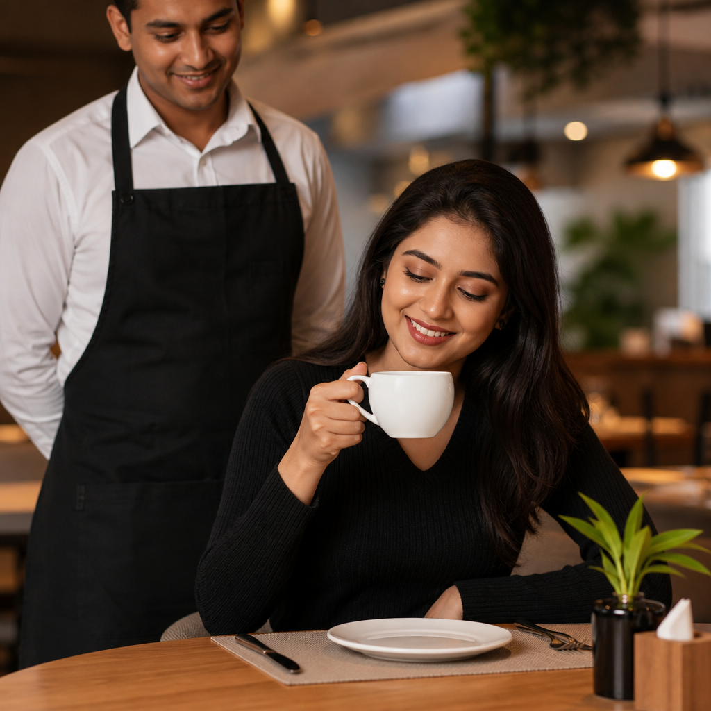 Bulb Cups 300ml White Vitrified Ceramic for Cafés (Pack of 6)
