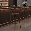 Rubber Wood Bar Chair with Padded Seat 1180mm for Stylish Seating