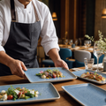 Vibrant Rectangular Platters Blue Vitrified Stoneware for Stylish Table Settings (Pack of 4)