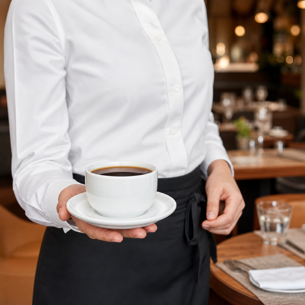 Stackable Saucers 150mm Porcelain for Beverage Service (Pack of 12)
