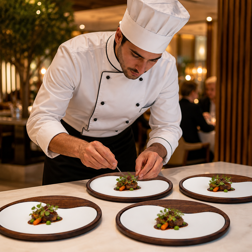 Serving Tiles 270mm Porcelain for Dinner Parties (Pack of 4)