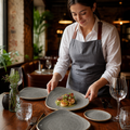 Plates Grey Ceramic for Casual or Special Occasion Dining (Pack of 12)