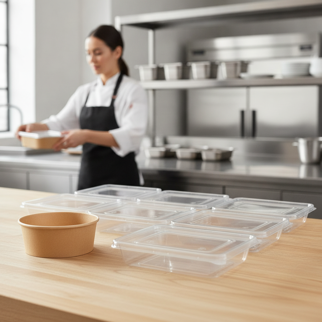 Clear PET Lids for Bagasse Containers for Cold Food (Pack of 100)