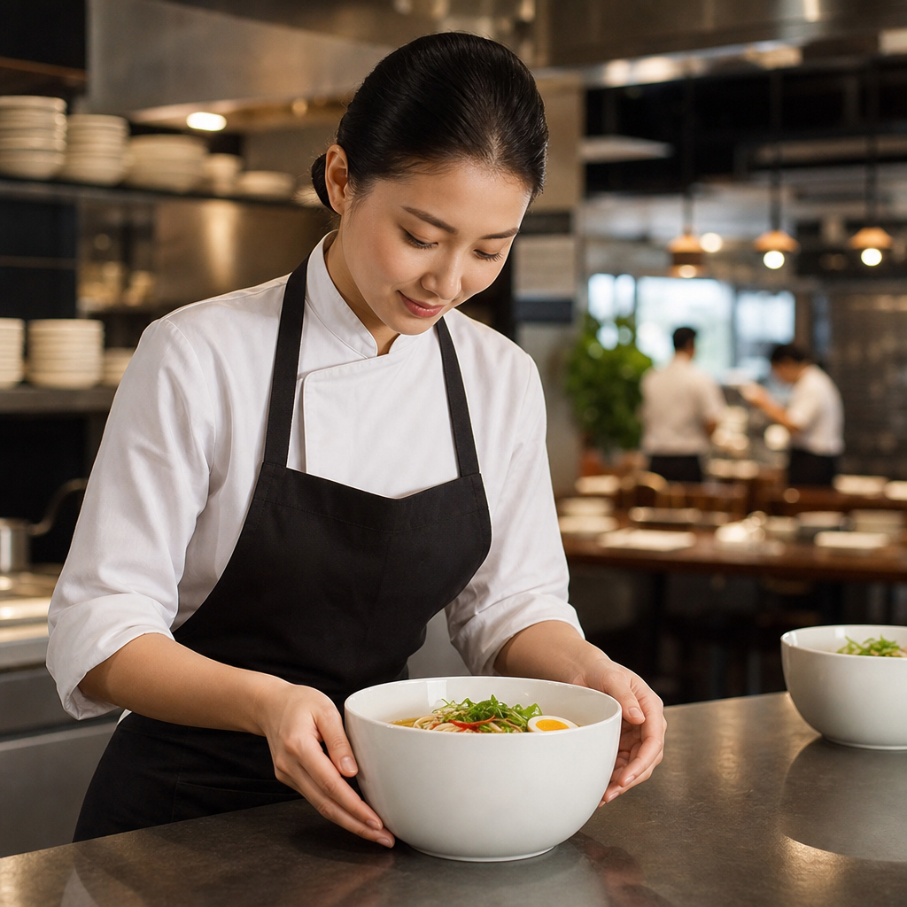 Noodle Bowls 1.39L Porcelain for High Volume Banqueting (Pack of 36)