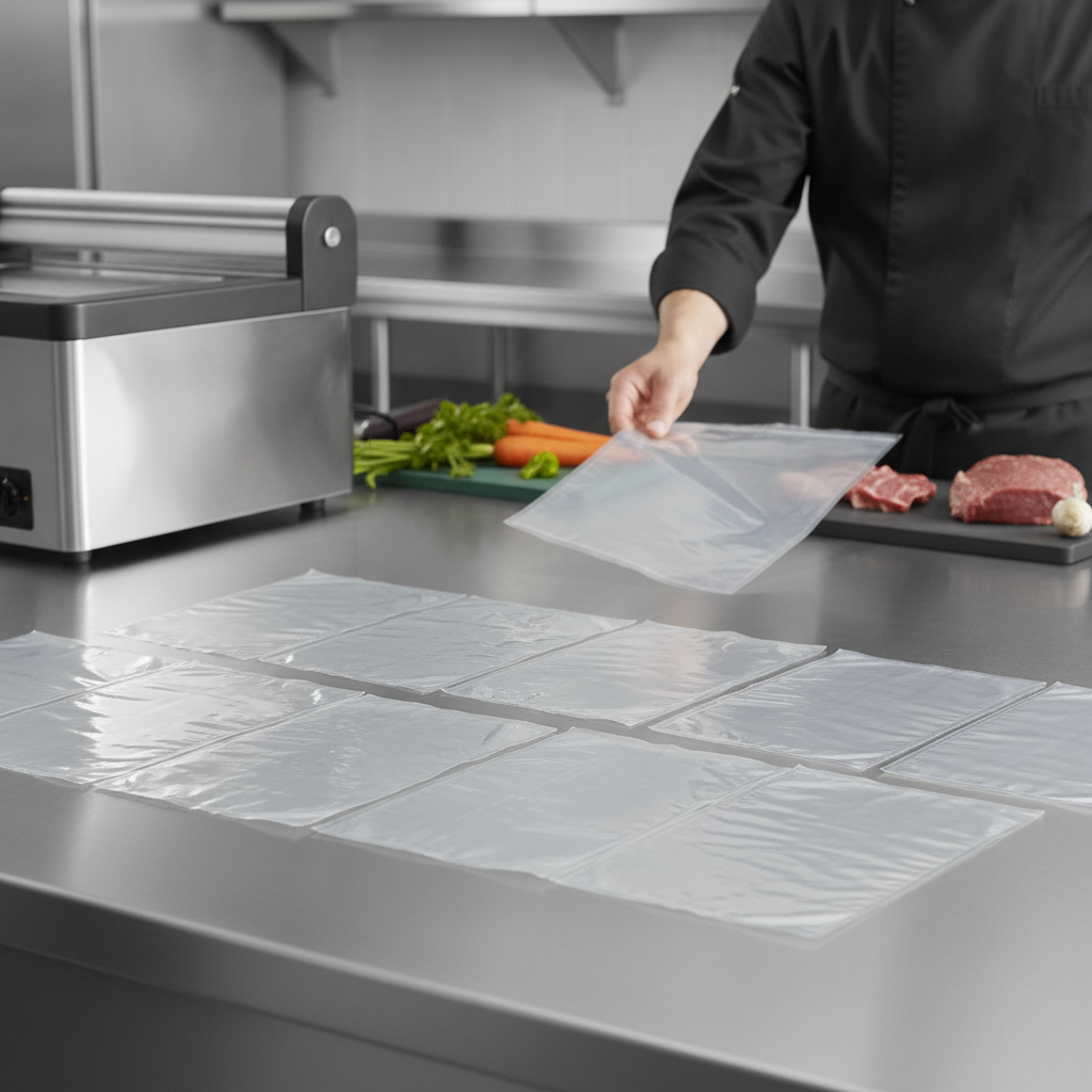 Polybutylene Compostable Chamber Vacuum Pack Bags 200x300mm for Professional Kitchens (Pack of 100)