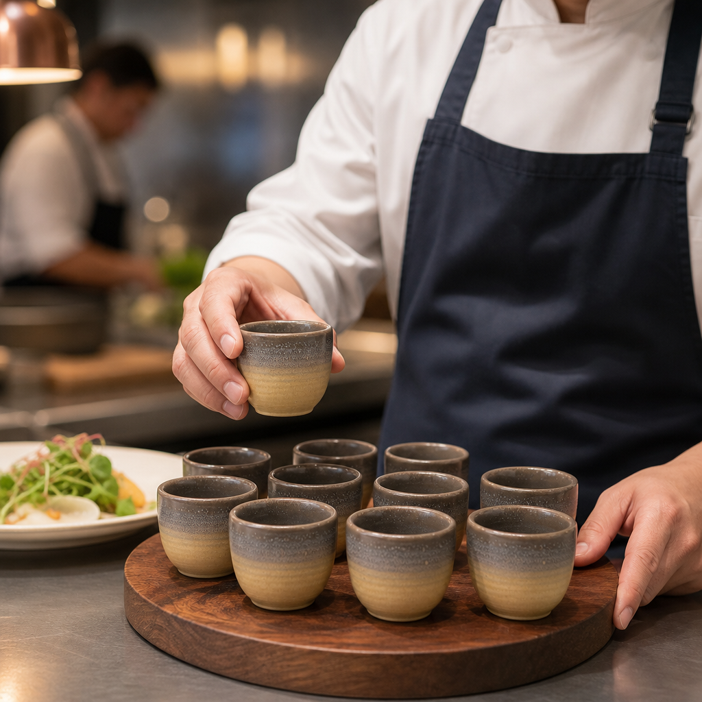 Taster Cups 66ml Vitrified Stoneware for Professional Service (Pack of 12)