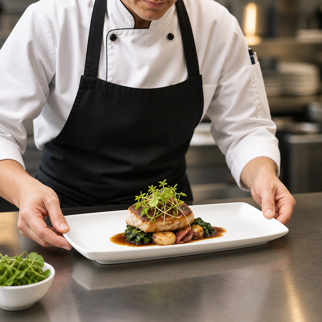 Oblong Plates 300mm Porcelain for Professional Catering (Pack of 12)
