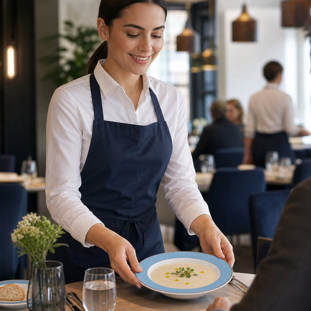Steelite Rio Blue Soup Plates 215mm for Restaurants & Cafés - Pack of 24