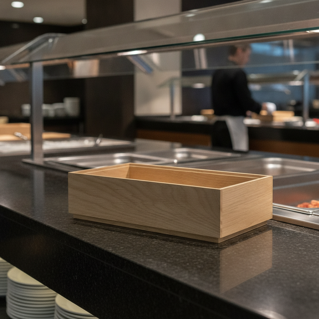 Oak Wooden Box GN 1/3 for Buffet Stations