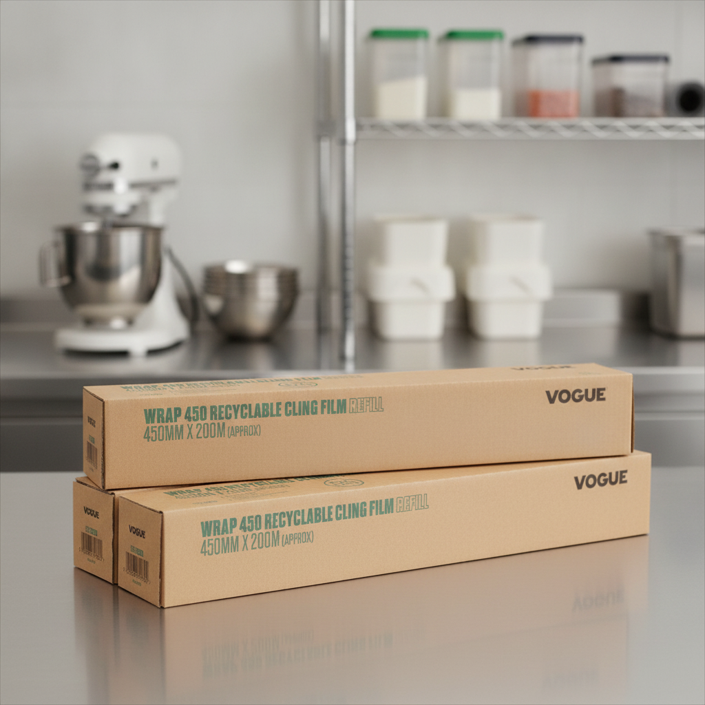 PVC Free Clear Cling Film 450mm for Commercial Kitchens (Pack of 3)