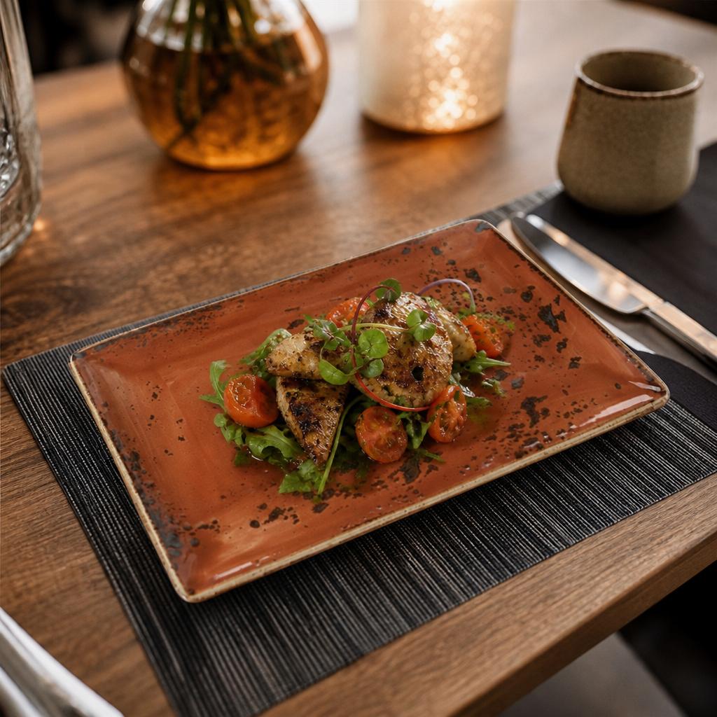 Rectangular Platters 270mm Terracotta for Casual Cafés & Restaurants (Pack of 6)