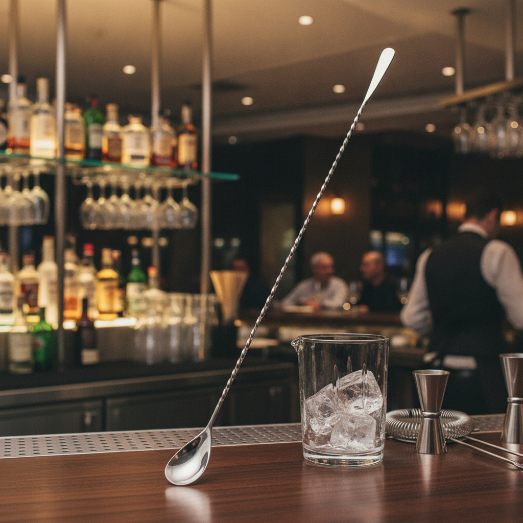 Stainless Steel Cocktail Spoon 450mm for Bar Use
