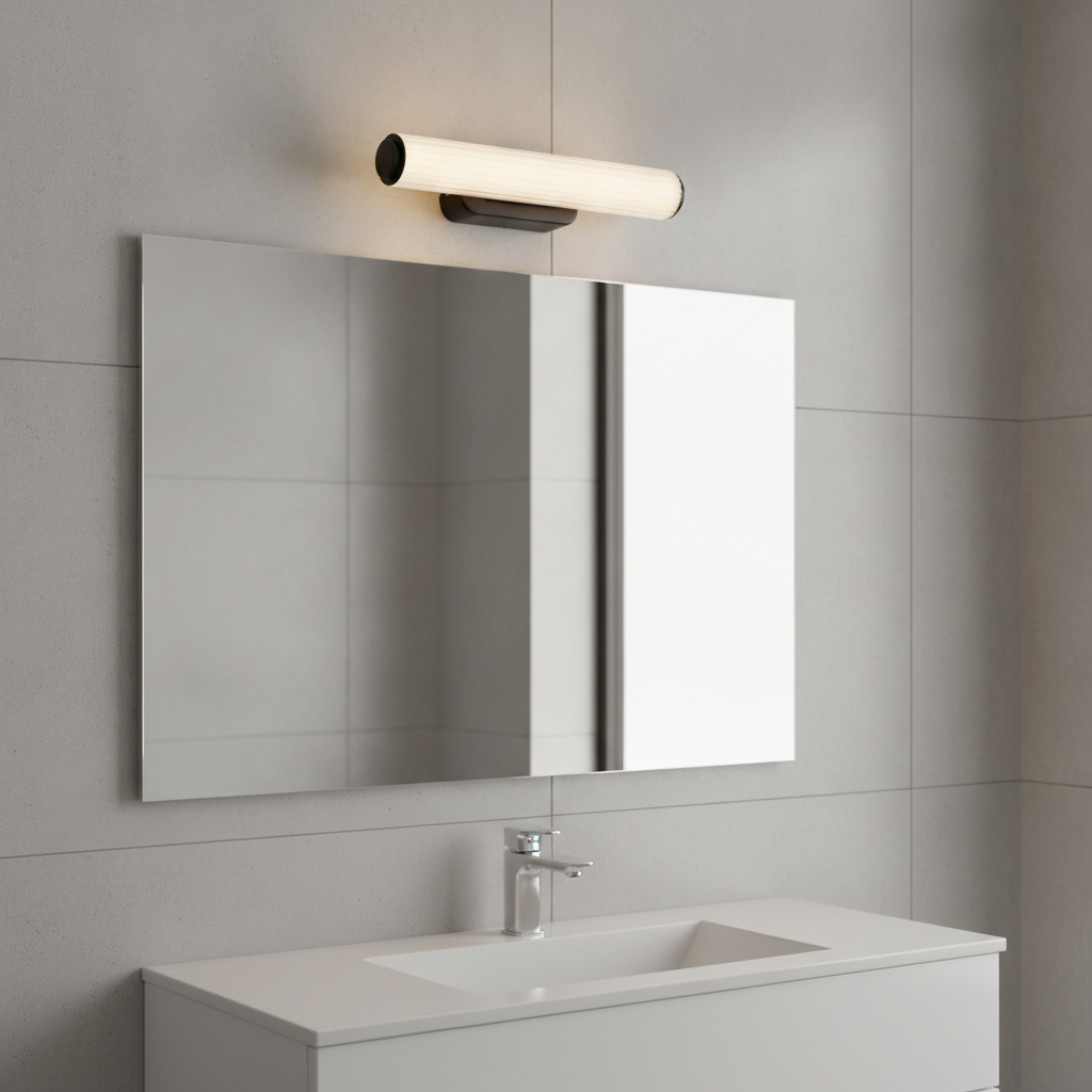 Plastic Black LED Wall Light for Modern Bathrooms