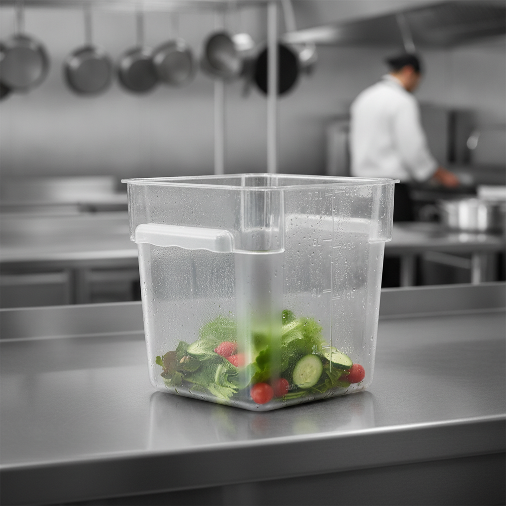 Polycarbonate Square Storage Container 7L for Professional Kitchens