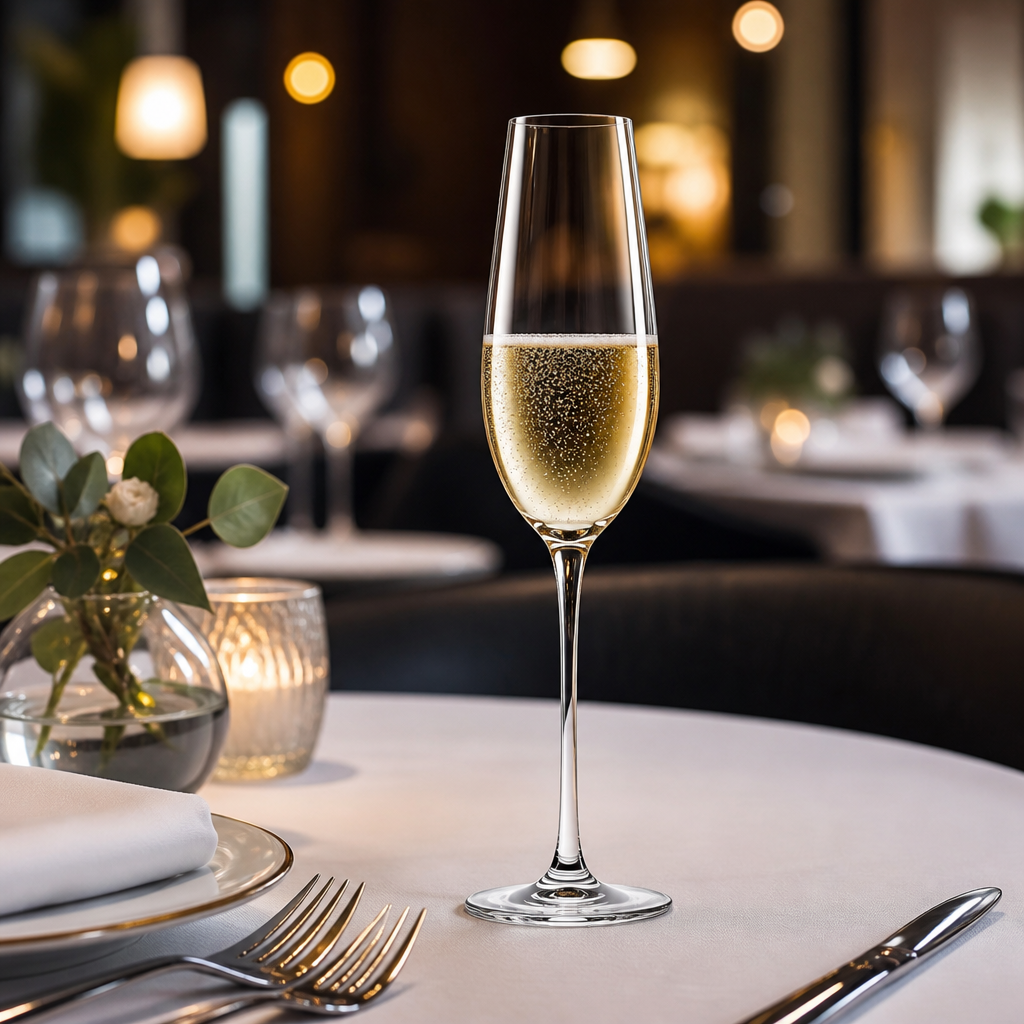Crystal Glass Flutes 235ml for Elegant Entertaining (Pack of 6)