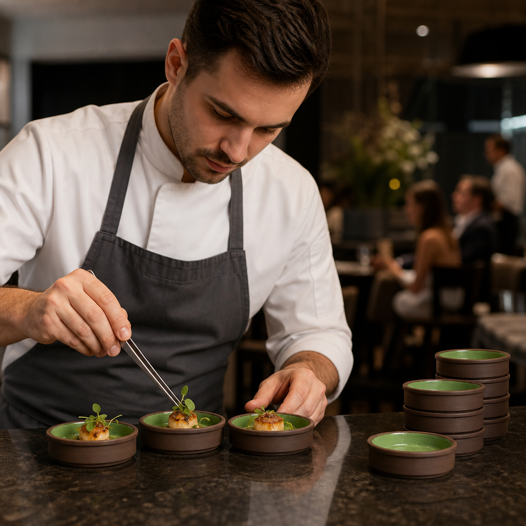 Stacking Trays 127mm Vitrified Stoneware for Restaurant Dining (Pack of 12)