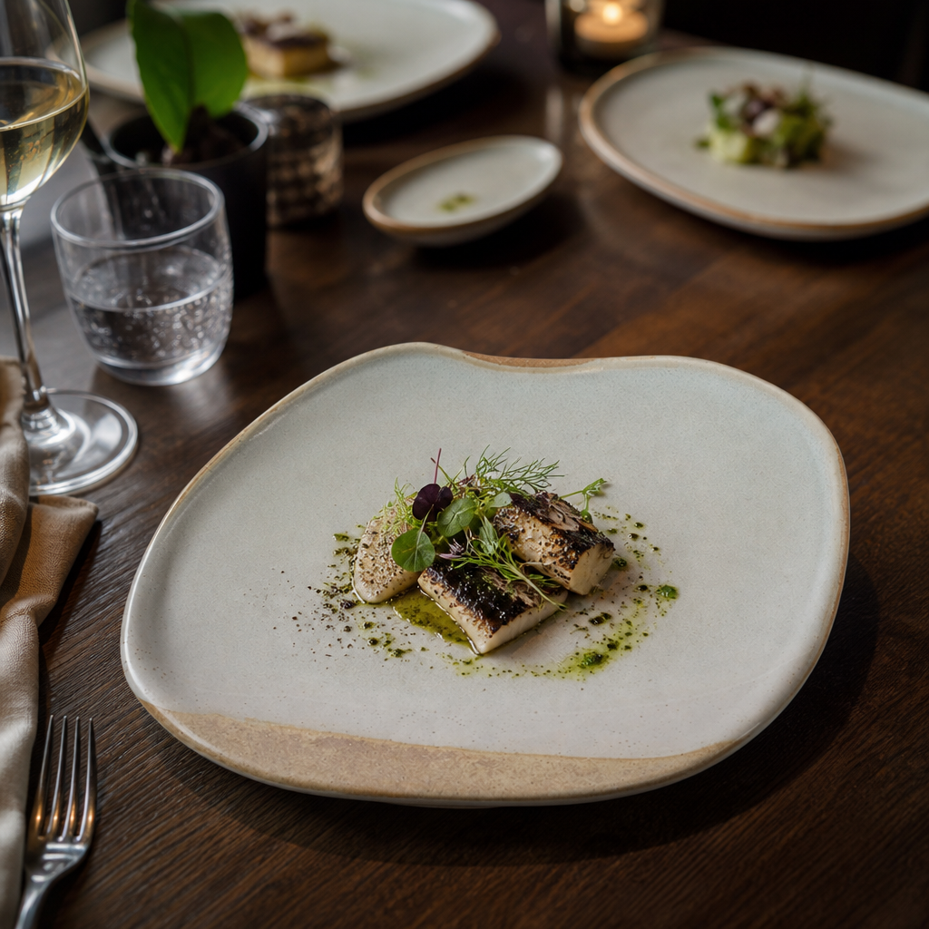 Vitrified Stoneware Reactive Glaze Plates 193x155mm for Dining Experiences (Pack of 24)