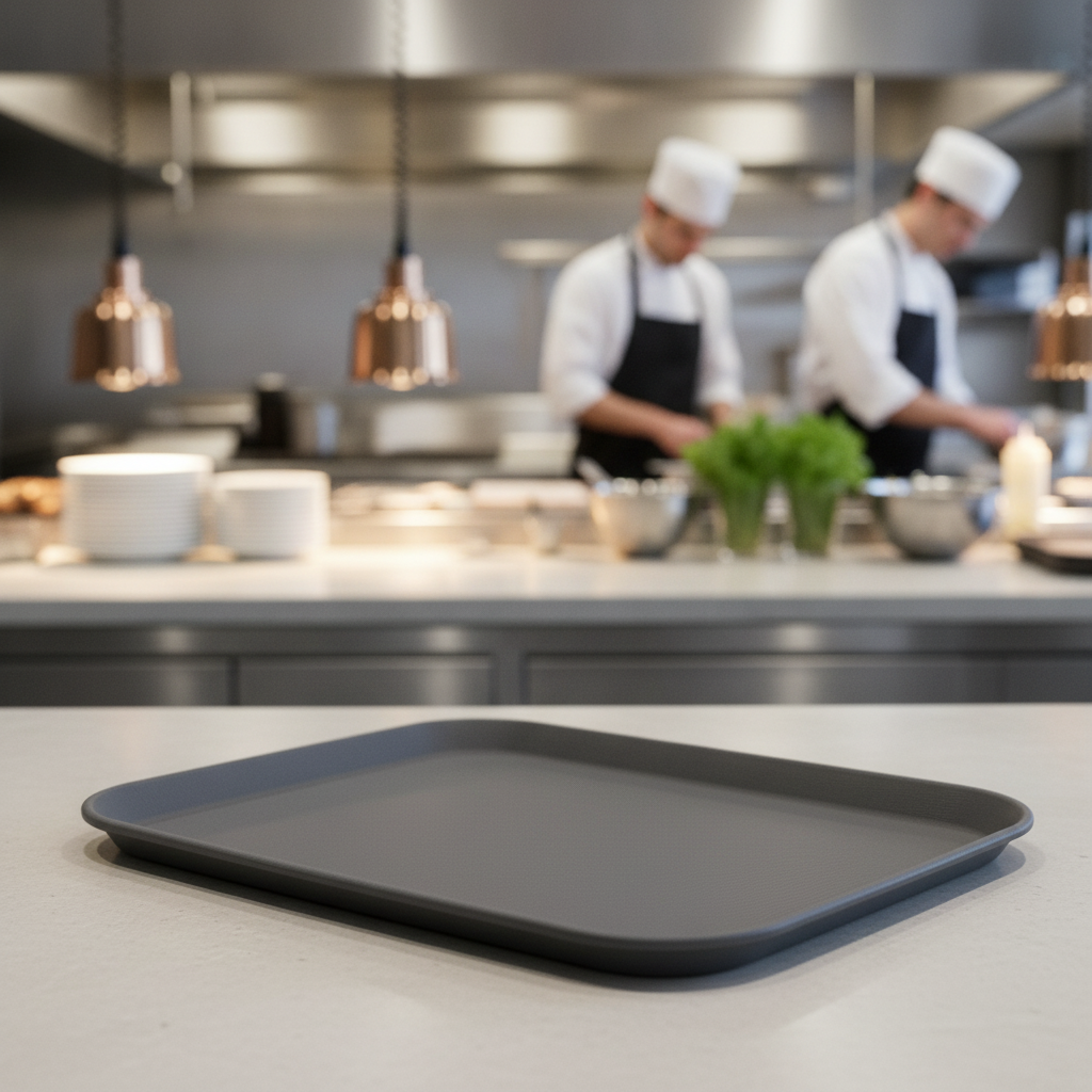 Polypropylene Rectangular Non-Slip Tray 380x510mm for Catering