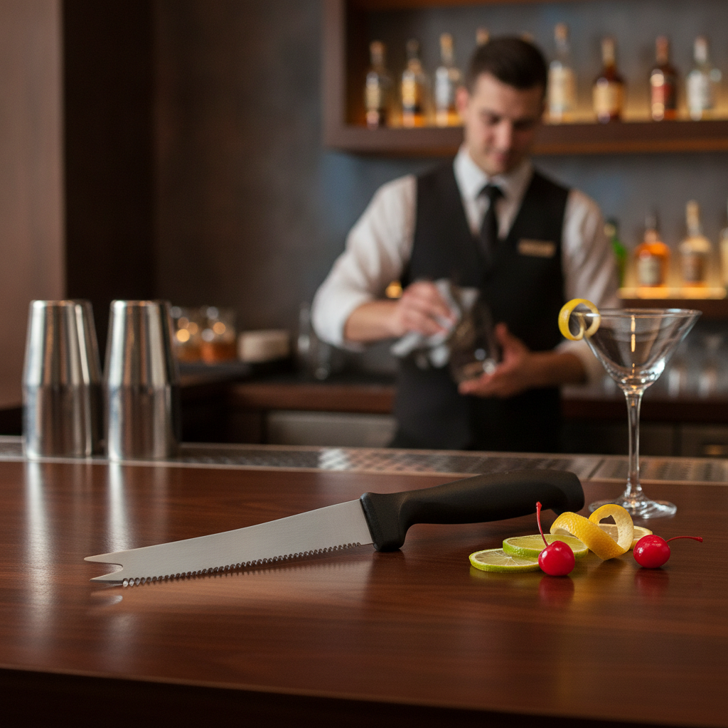 Stainless Steel Bartenders Knife 204mm for Precision Slicing