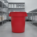 Plastic Red Waste Container 121L for Commercial Use
