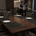 PVC Placemat Black 450x330mm for Dining Tables (Pack of 6)
