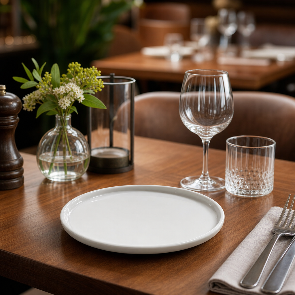 Stack Plates 165mm White Ceramic for Casual Dining (Pack of 12)