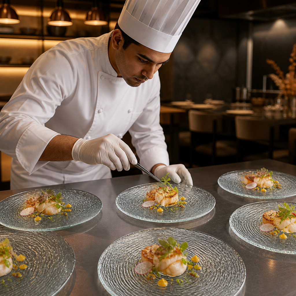 Round Platter 250mm Glass for Serving Delicacies (Pack of 12)
