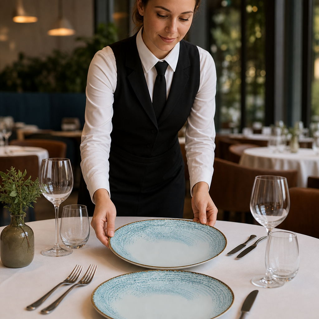 Coupe Plates 285mm Aqua Porcelain for Table Settings (Pack of 12)