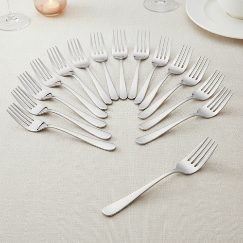 18/0 Stainless Steel Dessert Forks for Elegant Dining (Pack of 12)