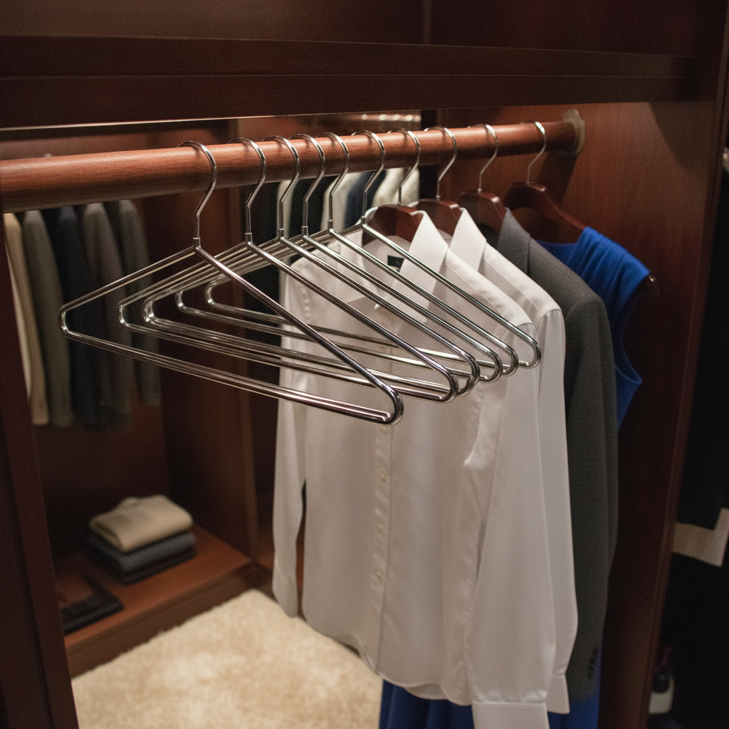 Heavy Duty Steel Chrome Hangers for Professional Use (Pack of 25)